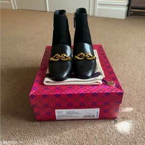 Tory Burch Jessa 55MM Bootie (Calf Leather/Sport Suede)